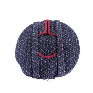 Vintage Hand-made Quilted Pie Pan Holder‎ / Table Pad floral, lace